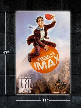 Marty Supreme movie poster - 11x17 wall art print merch Timothee Chalamet A24